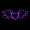 Northlight LED Lighted Bat 4-Function Halloween Window Decoration - 23.5" - Purple Lights